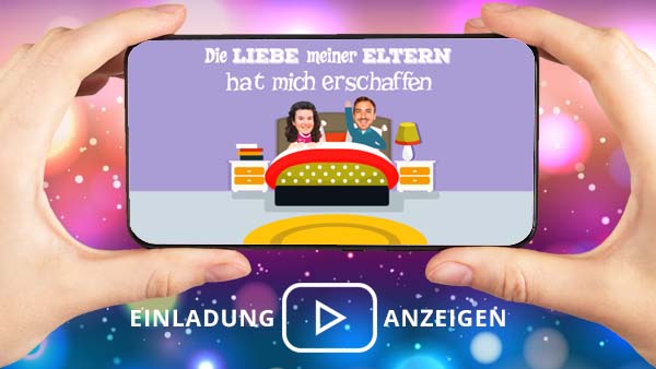 Einladungsvideo für eine Willkommensparty für Kinder
