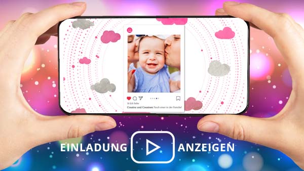 Einladung zur Taufe eines kleinen Mädchens Video