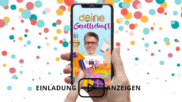 Digitale Geburtstagseinladung Mann